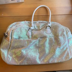 Joan Boyce sequined pearl tote.